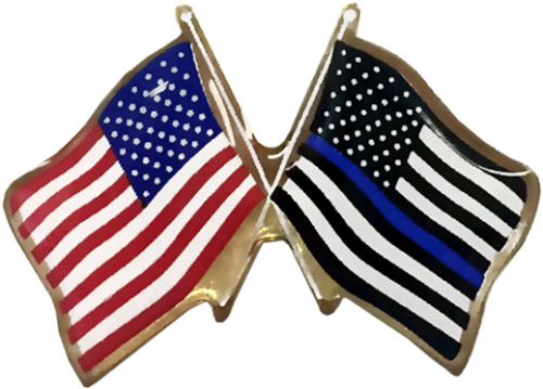 American Flag And Thin Blue Line