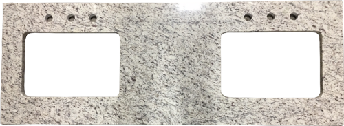 61” White Rose Double Vanity Top Granite