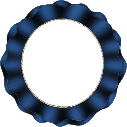 Beautiful Dark Blue Round Frame Infant