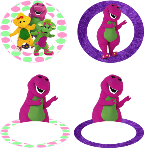 Barney Birthday Party Decorations & Name Tags