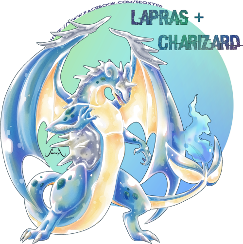 A Commission For Someone On My Facebook Page More On Pokemon Fusion Lapras And Charizard