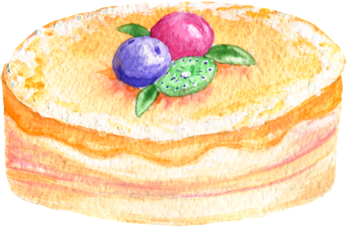 Birthday Cake Cartoon Transparent Watercolor Painting