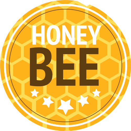 Bee Honeycomb Round Label Bee Honey Label