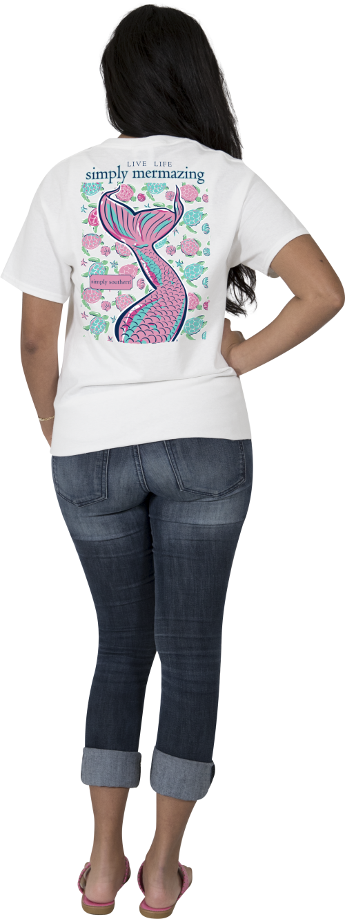 'simply Mermazing' Glitter Mermaid Tail Short Sleeve