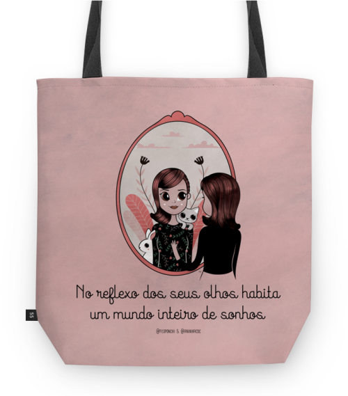 Bolsa Espelho De Fernanda Sponchiadona Frida Kahlo Em Desenho