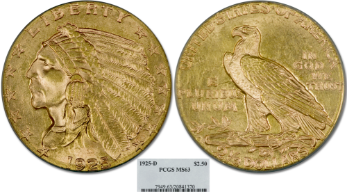 1925 D Qe Pcgs63