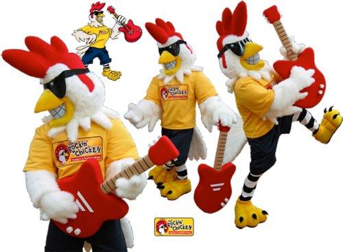 Bird Rockin Chicken Rockin Chicken Mascot