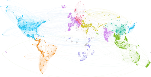 A World Drawn With Triphappy User Travel Itineraries World Map