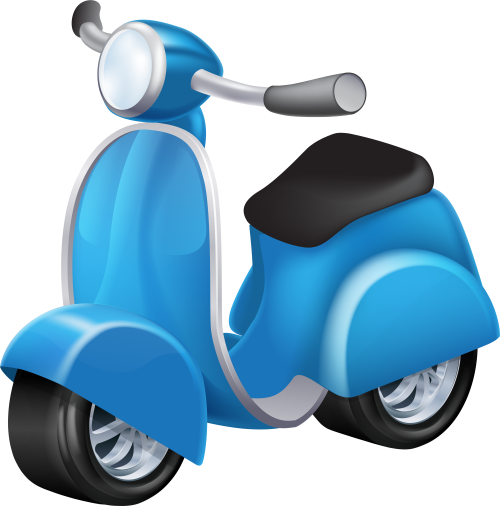 Blue Vespa Png Clip Art