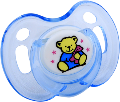 Bebeneo Pacifier Transparent Blue Bear Transparent Baby Pacifier