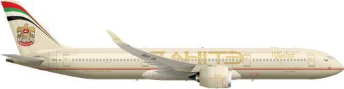 A350xwb 941 Etihad Airways Flipped Etihad Airways Plane Png