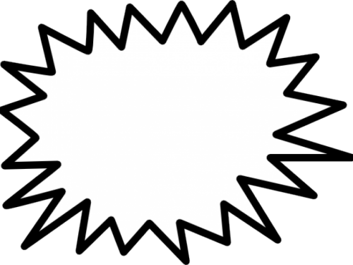 Banner Clip Callout Clip Black And White Download Starburst Clipart