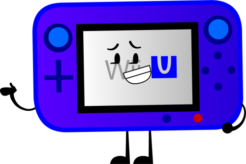 Blue Wii U Idle Video Game Console