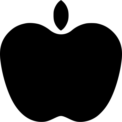 Apple Clipart Icon Black Apple Clip Art