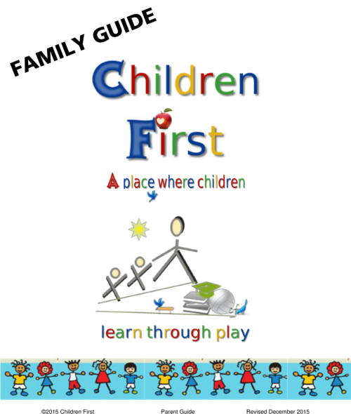 2015 Children First Parent Guide Revised December