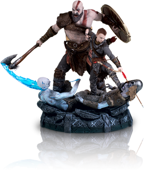 9” Kratos & Atreus Statue God Of War 4 Collector's Edition