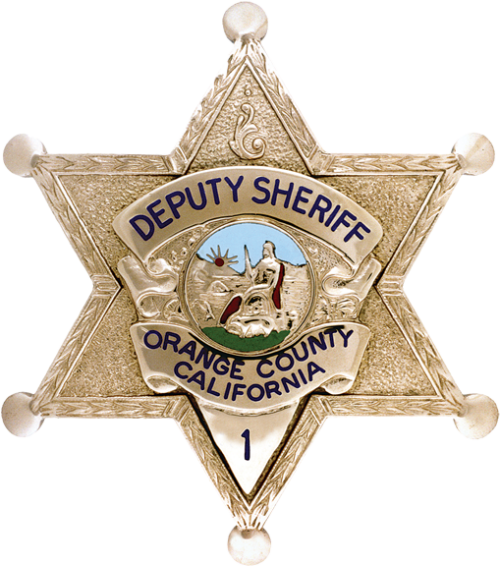 Badge Number Orange County Sheriff's Department Badge