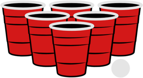 Beer Pong 3 Color Vector Beer Pong Clip Art