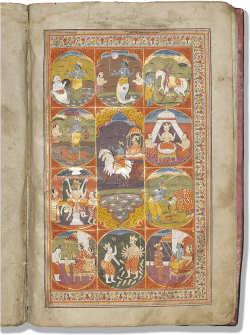 An Illustrated Copy Of The Bhagavata Purana Painting