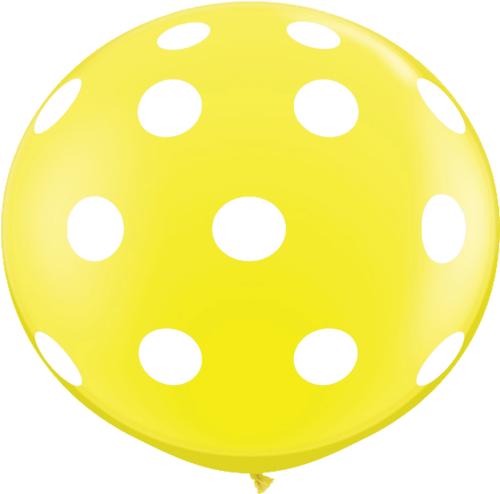 Ballons Transparent Polka Dot Yellow Balloon Clipart White Dots