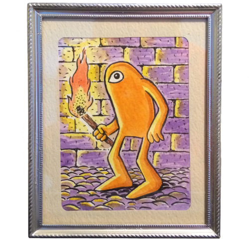 "dungeon Crawl" Framed Mini Watercolor