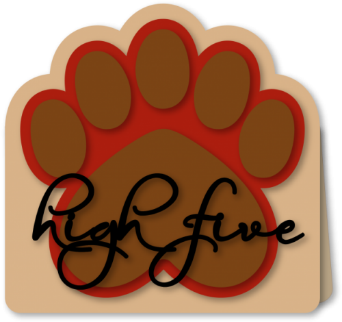 Bear Paw High Five Card Circle