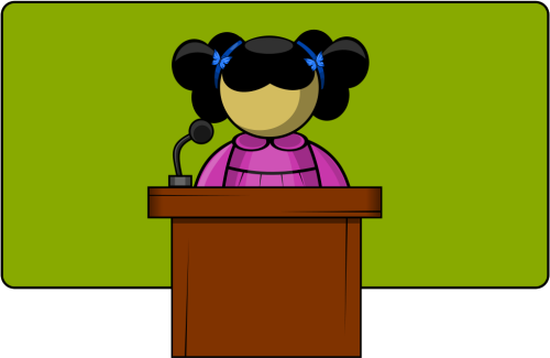 Woman Public Speaking Clip Art Free