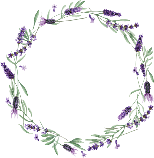 Visit Lavendar Wreath Transparent