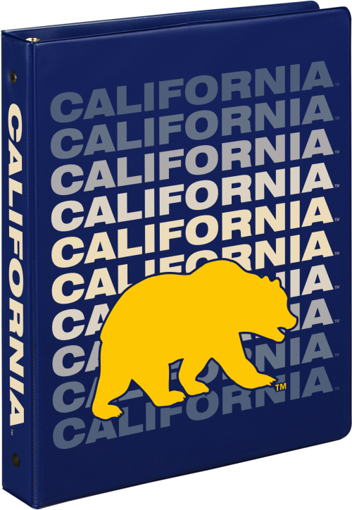 University Of California Berkeley 1" Binder With Bear Boar