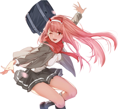 Zerotwo 002 Darling Darlinginthefranxx Franxx Pink Zero Two Transparent