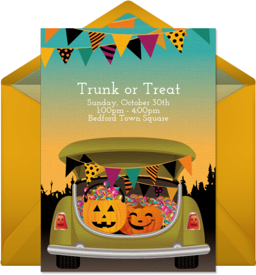 Trunk Or Treat Online Invitation Trunk Or Treat Invitation