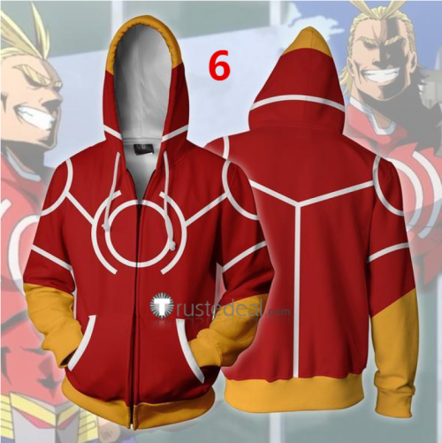 Boku No Hero Academia Hoodies Izuku Katsuki All Might Silver Age All Might