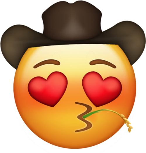 Transparent Sad Cowboy Emoji