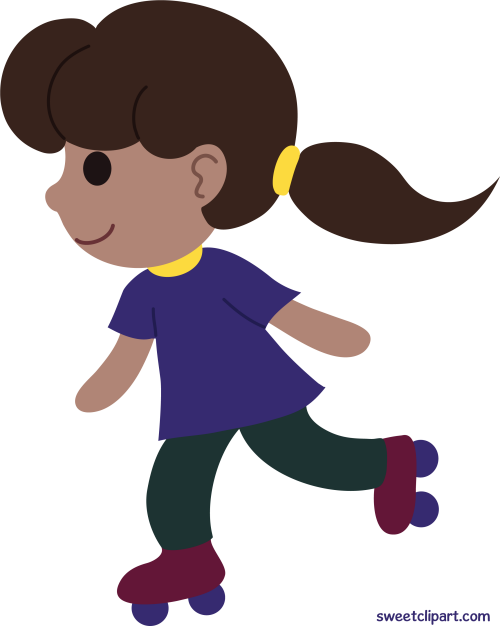 All Clip Art Archives Girl Roller Skating Clipart