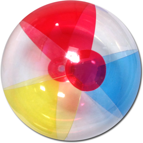 Beach Balls Red Blue Yellow Clear Beach Ball