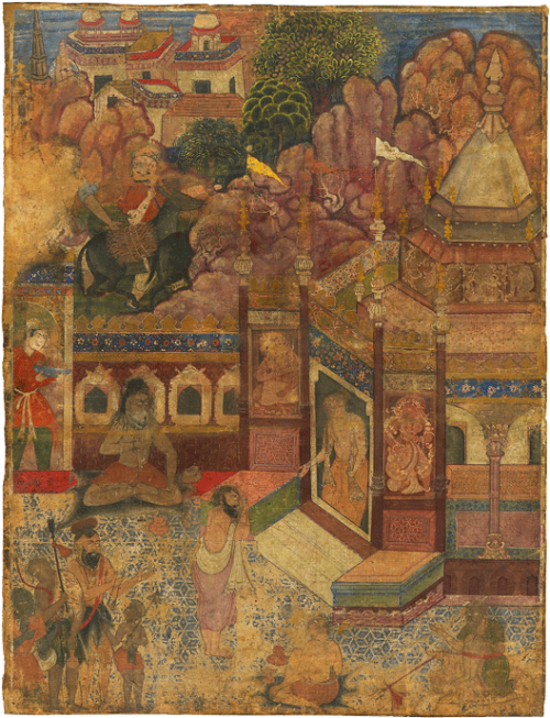 A Supplicant At A Hindu Temple Painting