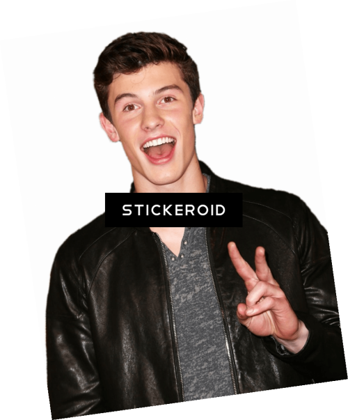 Allpng File Load Mend Png Shawn Mendes Peace Sign Emoji Leather Jacket