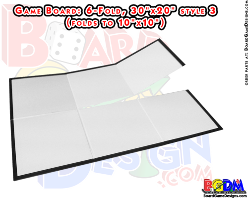 Blank Game Boards, Boardgame Blanks, 6 Fold, Six Fold Quad Fold Board Game