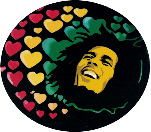 Bob Marley Hearts Bob Marley Stickers For Car