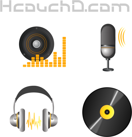 تحميل أيقونات الموسيقية مجانا { Vector Png } Headphones