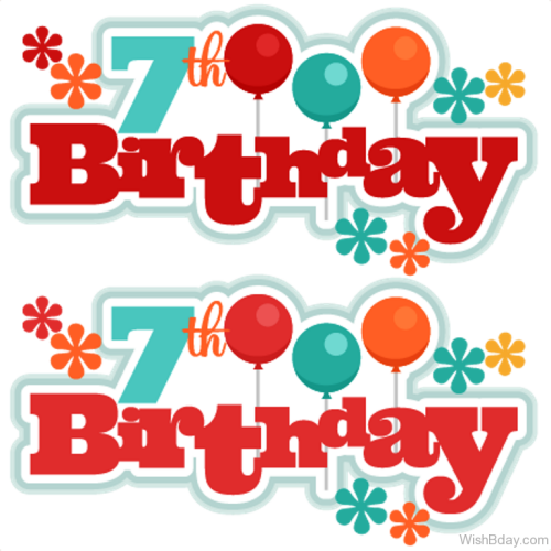 7 Clipart Birthday Happy 7th Birthday Png