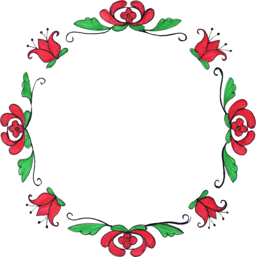 8 Circle Flower Drawing Frame Circle Flower Drawing