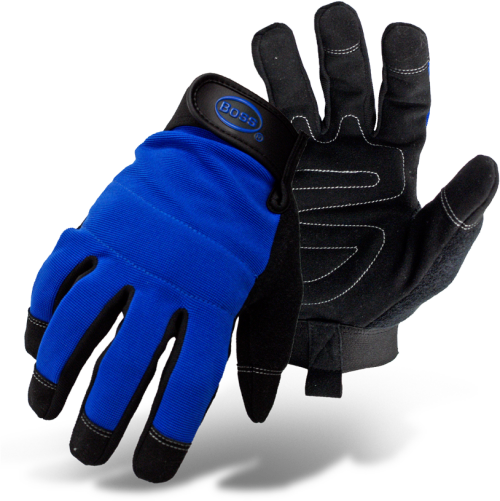 Boss® Blue Mechanic Glove Football Gear