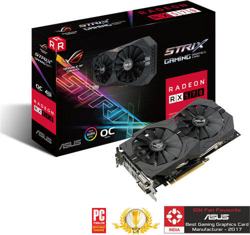 Asus Rog Strix Rx570 04g Gaming Oc Edition 4gb Graphic Amd Radeon Rx 570