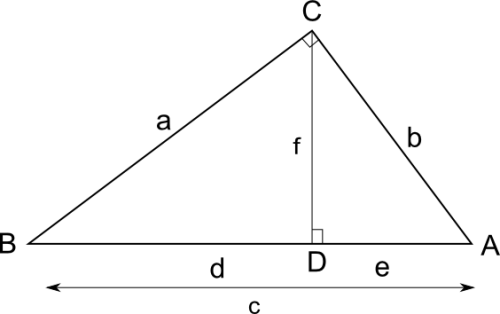 Altitude Cd Or F Right Triangle