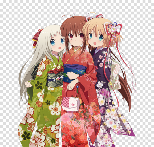 Anime Girl Kimono Little Clipart Little Busters Kimono Little Busters Rin And Kud